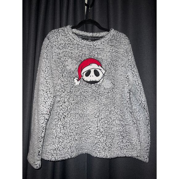 Ugly Christmas Sweater Xmas Sweatshirt Fleece Crewneck Size Large Nightmare - Picture 1 of 3